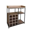 Cantinette Portabottiglie- Cantinetta metallo nero, 70x34x82 cm