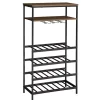 Cantinette Portabottiglie|Cantinetta metallo nero, 30x65x120 cm