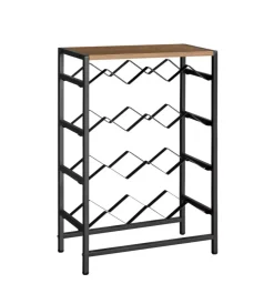 New Cantinetta metallo nero, 48x24x70 cm Cantinette Portabottiglie