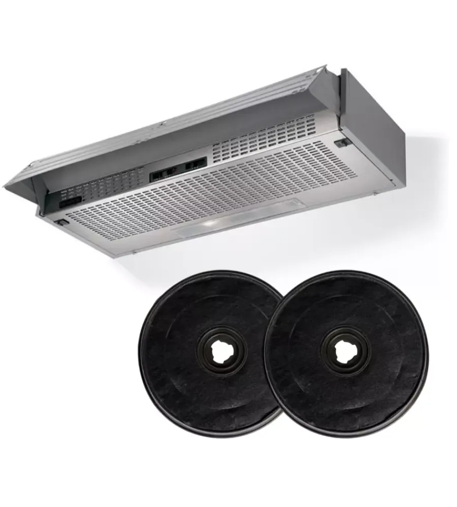 Cucina- Cappa aspirante faber "152 lg a60" sottopensile grigia da 60 cm 225 m³/h con 2 filtri carbone.
