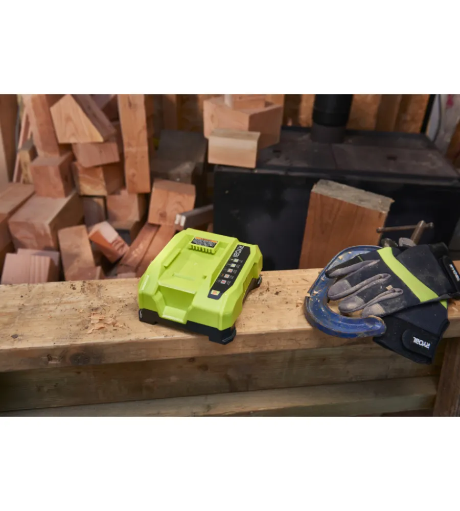 Batterie E Caricatori Per Macchine Giardinaggio-Ryobi Caricabatterie singolo rapido "ry36c60a" 36v