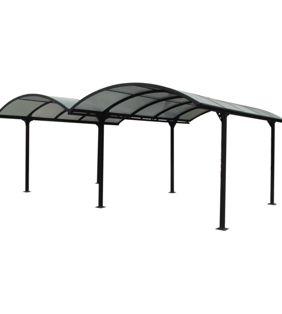 Online Carport auto in alluminio e policarbonato "car 6048 alrp t" 2 posti 4,85x5,90x2,50 mt Coperture Per Esterno E Accessori