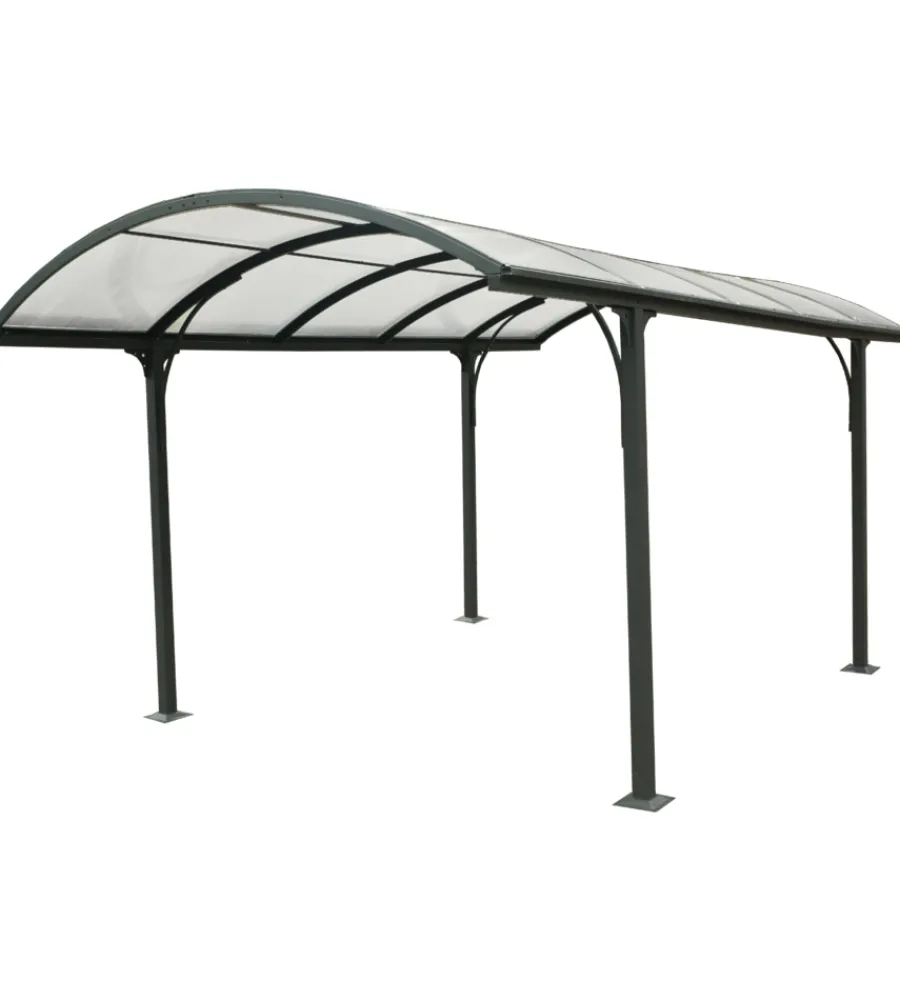 Discount Carport auto in alluminio e policarbonato 1 posto 4,85x3,00x2,53 m Coperture Per Esterno E Accessori