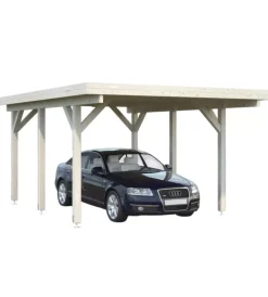 Coperture Per Esterno E Accessori|Carport singolo in legno di abete 512x360x232 cm