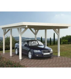 Coperture Per Esterno E Accessori|Carport singolo in legno di abete 512x360x232 cm