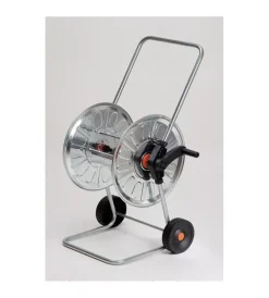 Irrigazione- Carrello avvolgitubo manuale in acciaio 80 mt tubo 1/2"