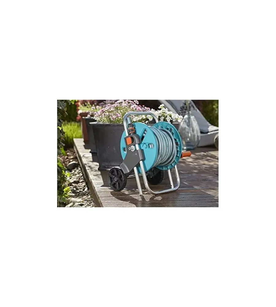 Gardena Irrigazione|Carrello avvolgitubo manuale "cleverroll s" in abs 36x44x47/75 cm + tubo 20 mt