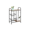 Carrello da cucina legno e metallo nero con ruote, 57x30x85 cm Cucina