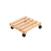 Attrezzatura Giardinaggio|Carrello da esterno porta vaso piroettante in faggio, 29x29 cm