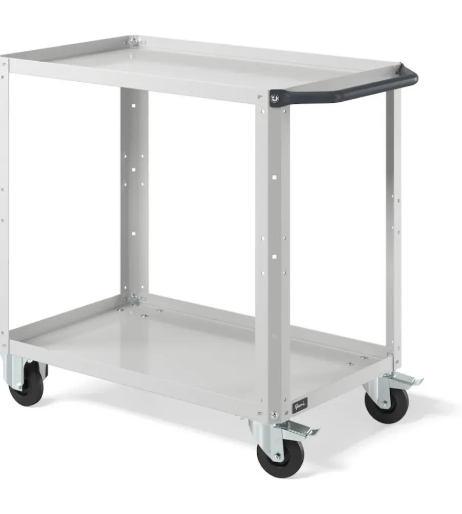 Clearance Carrello da officina fami "clever small" con due ripiani in lamiera grigio 90,8x51,5x81,9 cm Officina E Garage