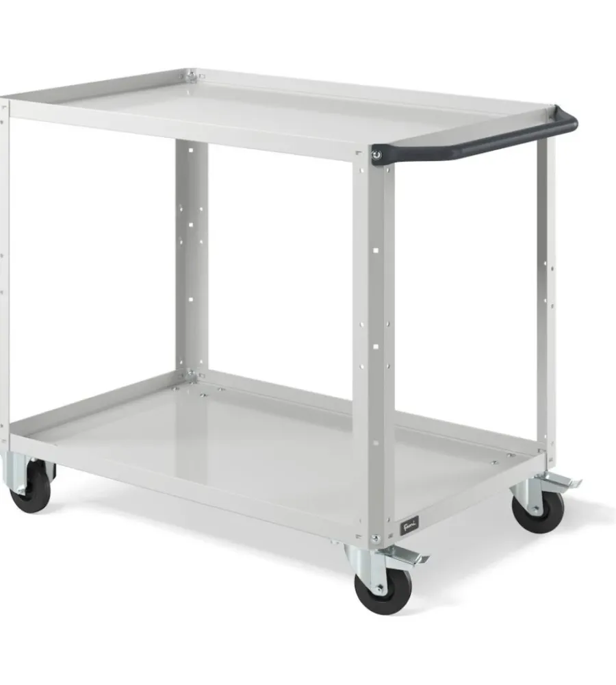 Hot Carrello da officina fami "clever large" con due ripiani in lamiera grigio 102,8x61,5x81,9 cm Officina E Garage