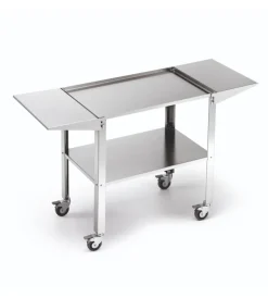 Ompagrill Barbecue|Carrello per plancha in acciaio inox grande, 128,5x46x76 cm -
