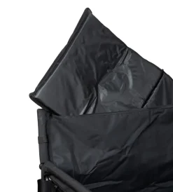Attrezzatura Giardinaggio-EuroGarden Carrello pieghevole con ruote e funzione panchina in acciaio nero 108x55,5x73 cm
