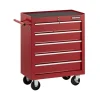 Officina E Garage- Carrello porta attrezzi 5 cassetti essenza rosso 69x33x77,2 cm
