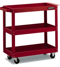 Officina E Garage|Carrello porta attrezzi 3 ripiani essenza rosso 70x35x73 cm