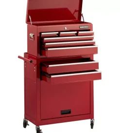 Outlet Carrello porta attrezzi componibile 8 cassetti essenza rosso 61x33x108,7 cm Officina E Garage