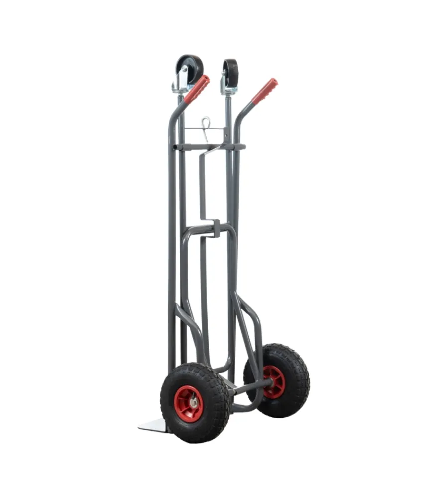 Attrezzatura Giardinaggio-EuroGarden Carrello portalegna a 2 posizioni in metallo verniciato portata 250 kg 57x56x117 cm