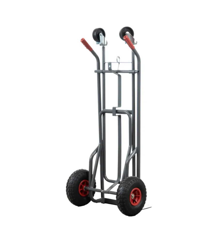 Attrezzatura Giardinaggio-EuroGarden Carrello portalegna a 2 posizioni in metallo verniciato portata 250 kg 57x56x117 cm