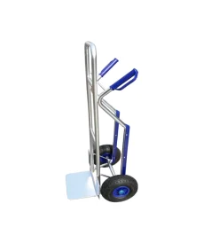 Attrezzatura Giardinaggio- Carrello trasporto per pacchi essenza in alluminio con portata massima 150 kg 48x49x117 cm