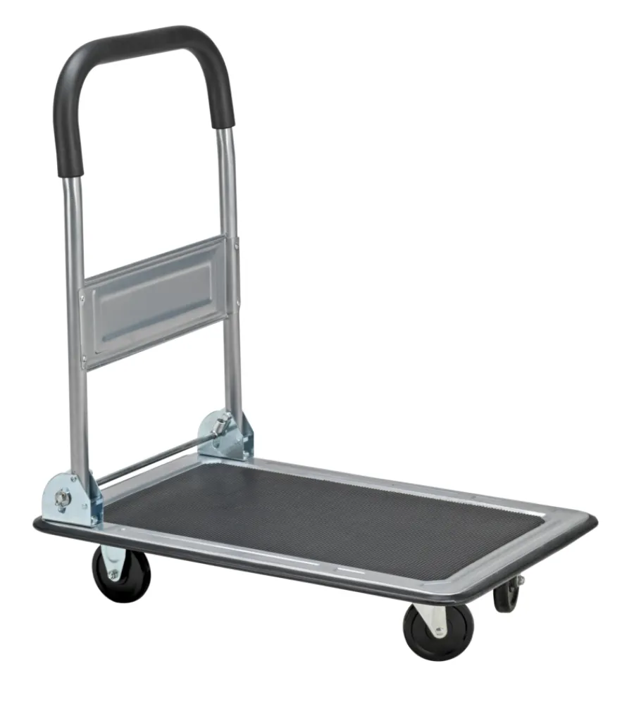 Attrezzatura Giardinaggio- Carrello trasporto piatto essenza in acciaio portata 150 kg 73x47x83 cm