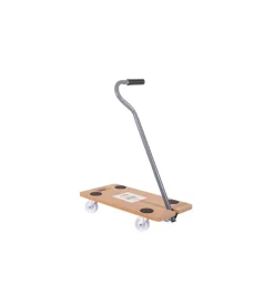 Easy System Attrezzatura Giardinaggio|Carrello trasporto pieghevole con manico e ruote pivotanti in legno portata 200 kg 58x29x1,8 cm