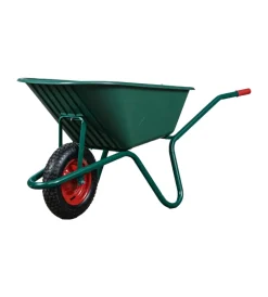 Attrezzatura Giardinaggio- Carriola da giardino con vasca in pvc da 100 litri e telaio in acciaio