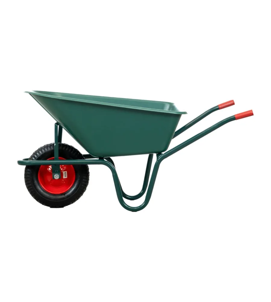 EuroGarden Attrezzatura Giardinaggio|Carriola da giardino con vasca in pvc da 100 litri e telaio in acciaio