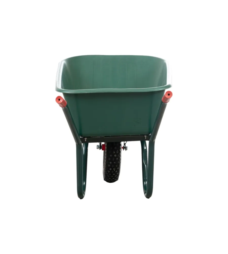 EuroGarden Attrezzatura Giardinaggio|Carriola da giardino con vasca in pvc da 100 litri e telaio in acciaio