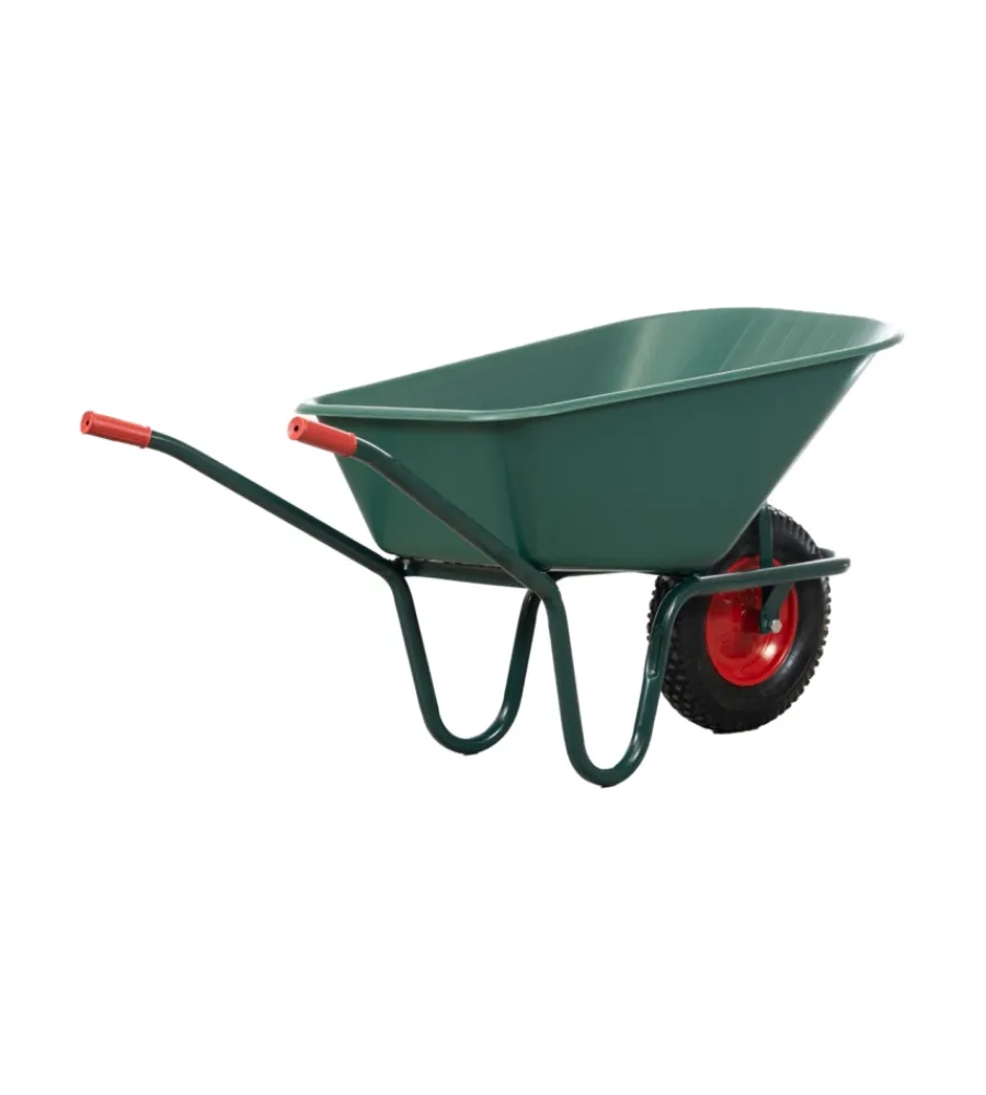 EuroGarden Attrezzatura Giardinaggio|Carriola da giardino con vasca in pvc da 100 litri e telaio in acciaio
