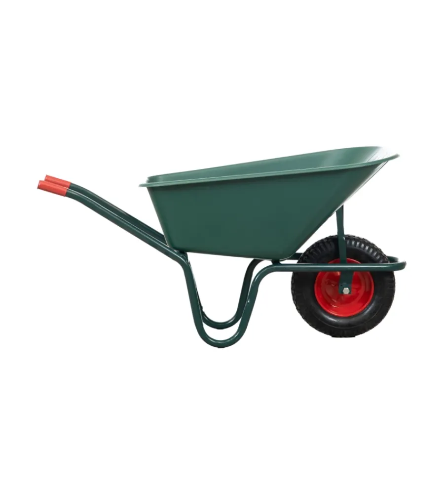 EuroGarden Attrezzatura Giardinaggio|Carriola da giardino con vasca in pvc da 100 litri e telaio in acciaio
