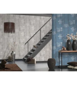 Decorazione Pareti|Carta da parati parato carta duplex legno coffee grigio