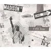 Decorazione Pareti|Carta da parati parato carta madison ny bia/nero