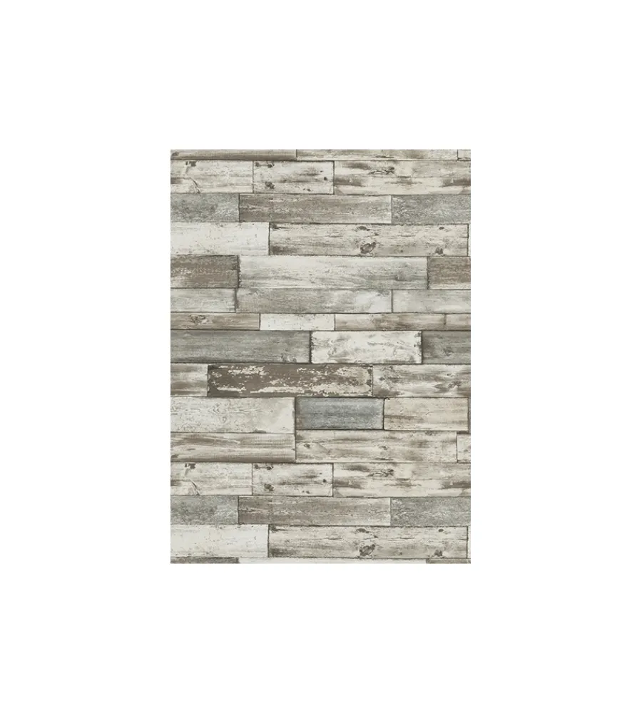 Decorazione Pareti- Carta da parati parato carta legno shabby