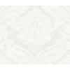 New Carta da parati parato espanso tnt damasco bianco Decorazione Pareti