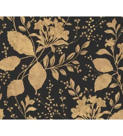 Hot Carta da parati parato espanso tnt ramage oro nero Decorazione Pareti