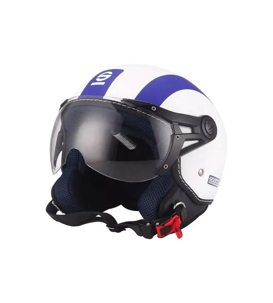 Moto-Sparco Casco moto "sp501" bianco/blu, tg m
