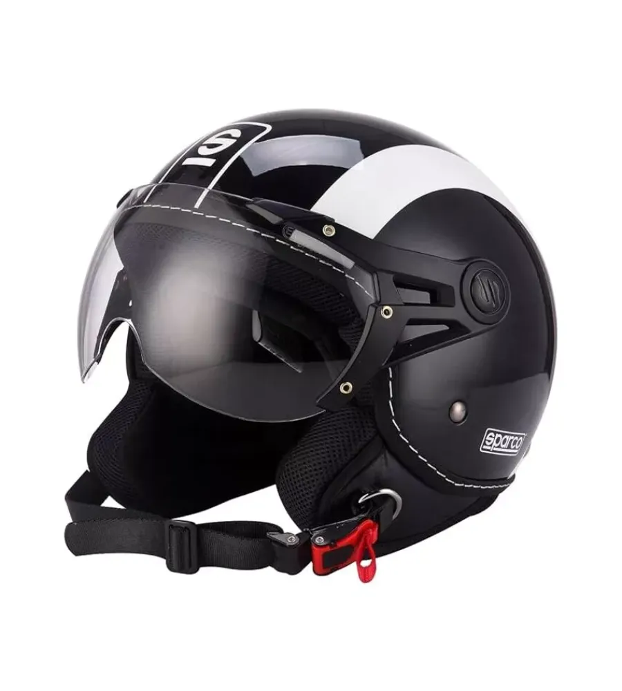 Clearance Casco moto "sp501" nero/bianco, tg xl Moto