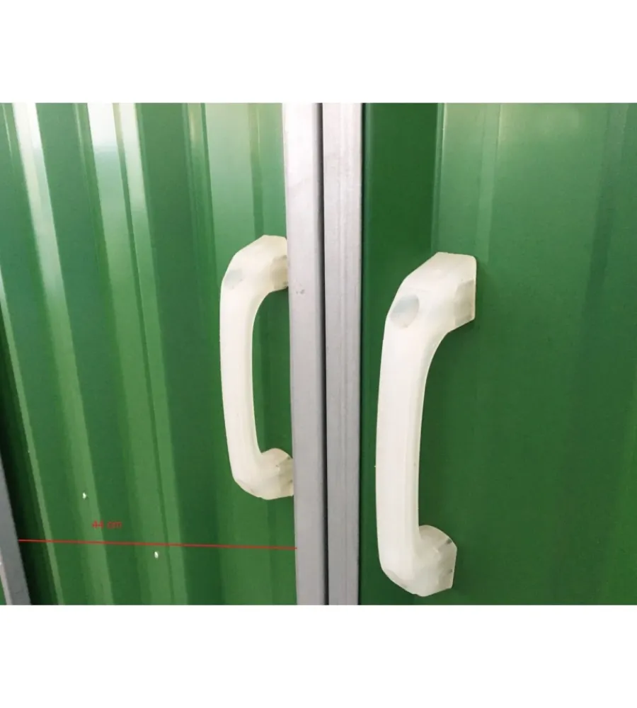 Domus Casette Da Giardino|Casetta da esterno in lamiera zincata "m" verde con porte scorrevoli 187x173x194 cm