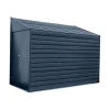 Habrita Casette Da Giardino|Casetta da giardino addossata "arrow yardsaver" in acciaio zincato antracite 124,5x202,6x208,3 cm