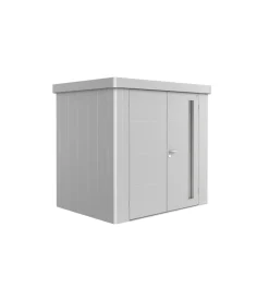 Casette Da Giardino-Biohort Casetta da giardino "neo 1b" in acciaio zincato colore argento metallizzato con porta battente doppio 236x180x222 cm - cod. 81060