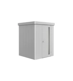 Casette Da Giardino-Biohort Casetta da giardino "neo 1a" in acciaio zincato colore argento metallizzato con porta battente semplice 180x180x222 cm - cod. 81003