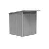 Clearance Casetta da giardino "avantgarde a1" in acciaio zincato colore argento metallizzato con porta battente doppia 180x220x218 cm Casette Da Giardino