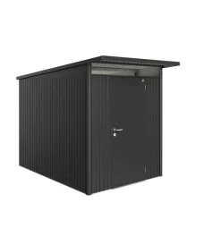 Biohort Casette Da Giardino|Casetta da giardino "avantgarde a3" in acciaio zincato colore grigio scuro metallizzato con porta battente semplice 180x300x218 cm
