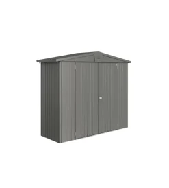 Biohort Casette Da Giardino|Casetta da giardino "europa 2a" in acciaio zincato colore grigio quarzo metallizzato 244x84x203 cm