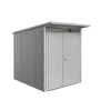 Discount Casetta da giardino "avantgarde a2" in acciaio zincato colore argento metallizzato con porta battente doppia 180x260x218 cm Casette Da Giardino