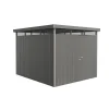 Biohort Casette Da Giardino|Casetta da giardino "highline h5" in acciaio zincato colore grigio quarzo metallizzato con porta battente semplice 275x315x222 cm - cod. 88060