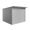 Biohort Casette Da Giardino|Casetta da giardino "avantgarde a7" in acciaio zincato colore argento metallizzato con porta battente semplice 260x300x218 cm