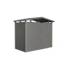 Outlet Casetta da giardino "panorama p1" in acciaio zincato colore grigio quarzo metallizzato con porta battente semplice 273x158x227 cm - cod. 18020 Casette Da Giardino