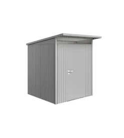 Hot Casetta da giardino "avantgarde a1" in acciaio zincato colore argento metallizzato con porta battente semplice 180x220x218 cm Casette Da Giardino