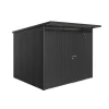 Sale Casetta da giardino "avantgarde a6" in acciaio zincato colore grigio scuro metallizzato con porta battente semplice 260x260x218 cm Casette Da Giardino